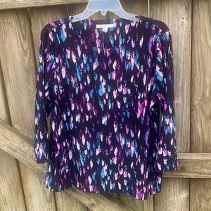 size large multi-coloured blouse